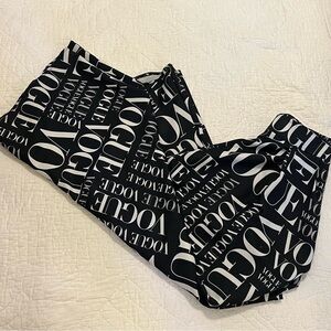 Vogue Black and White Wide Leg Pants